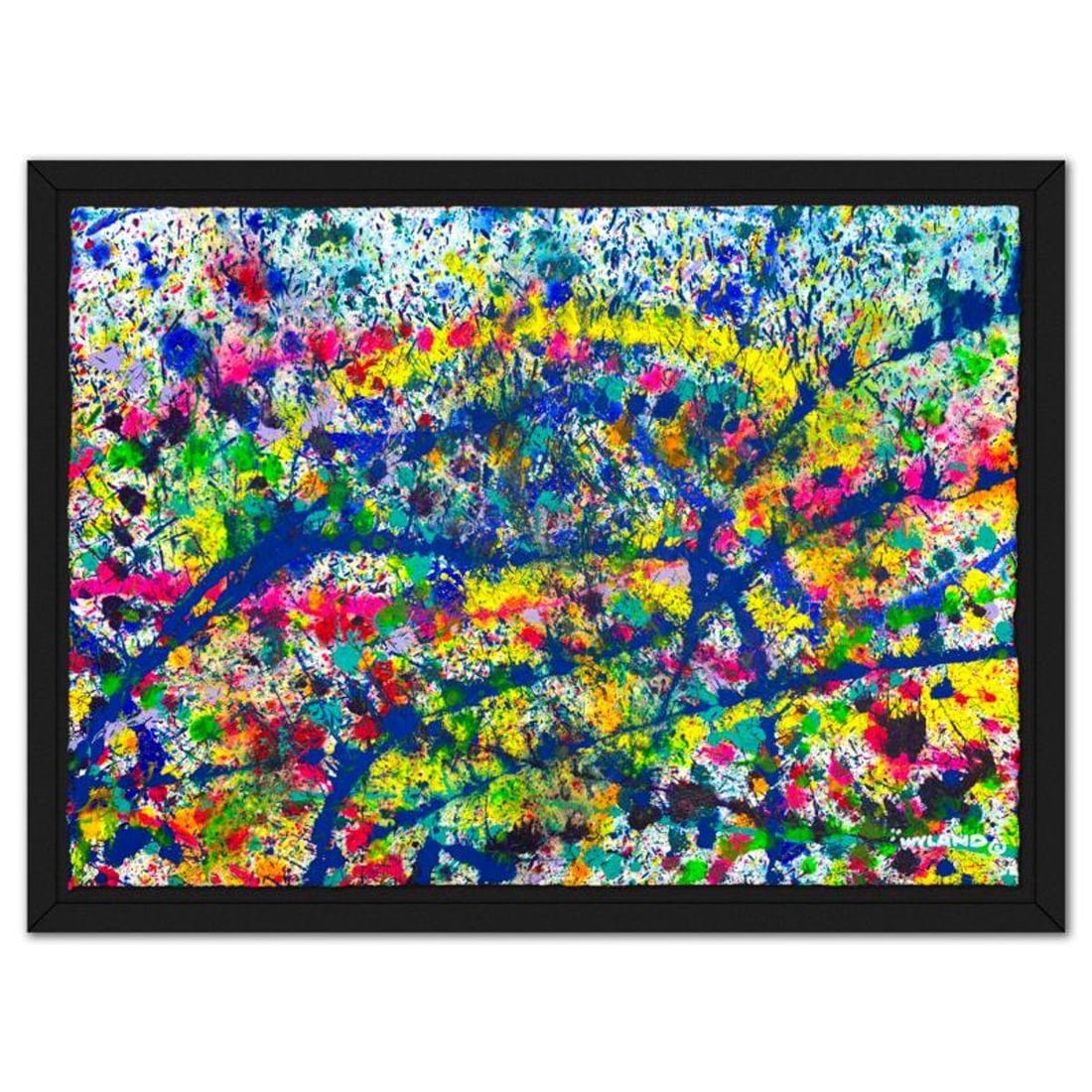 Wyland, Framed Original Watercolor Painting, Hand Signed with Letter of Authenticity.: This is an original watercolor painting on paper by Wyland, hand signed by the artist. This piece comes custom framed. Includes Letter of Authenticity. Measures approx. 34" x 48" (frame), 26" x 40" (i
