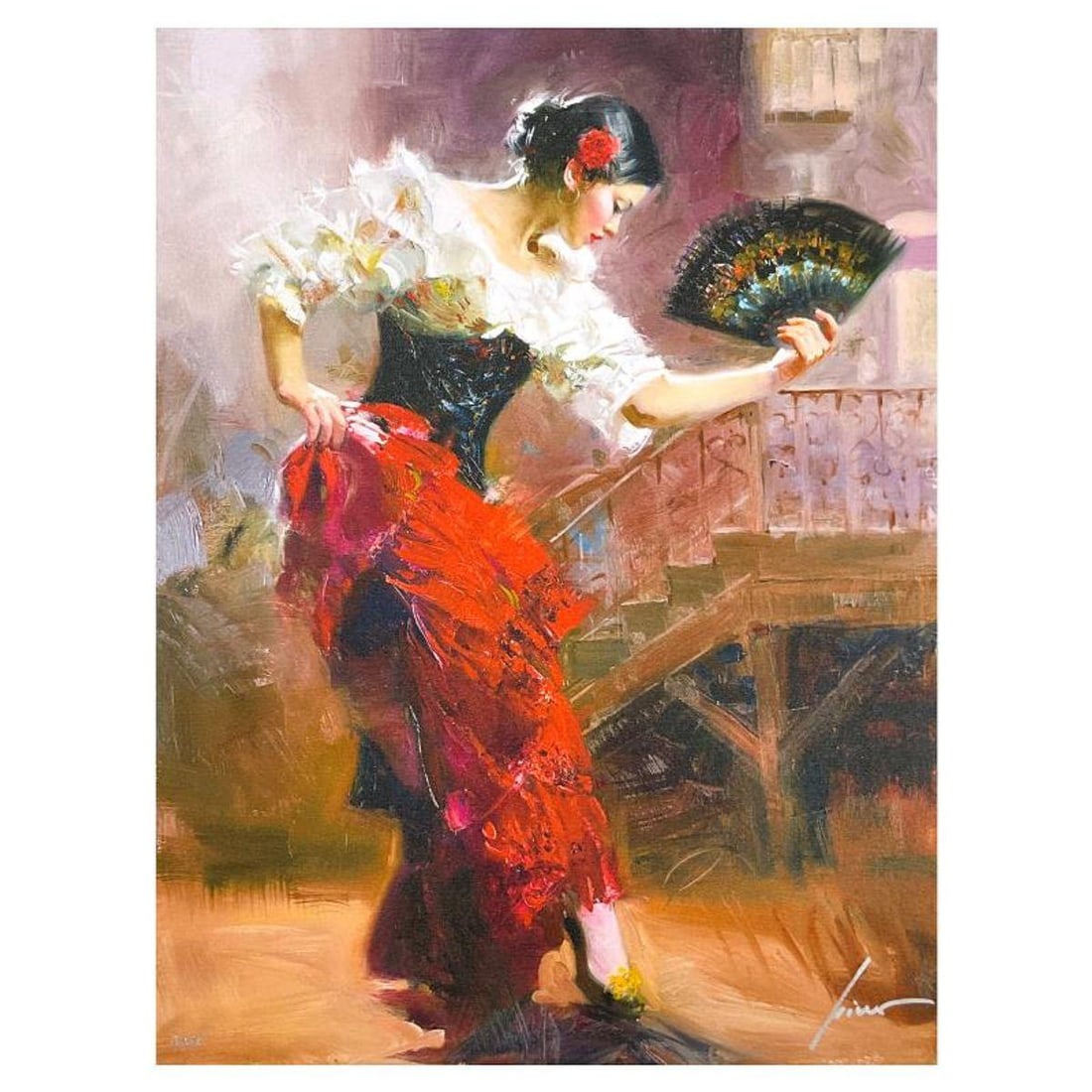 #1 in Edition - Pino (1939-2010), "Spanish Dancer" Limited Edition on Canvas, HC Numbered 1/10 and (1 of 2)