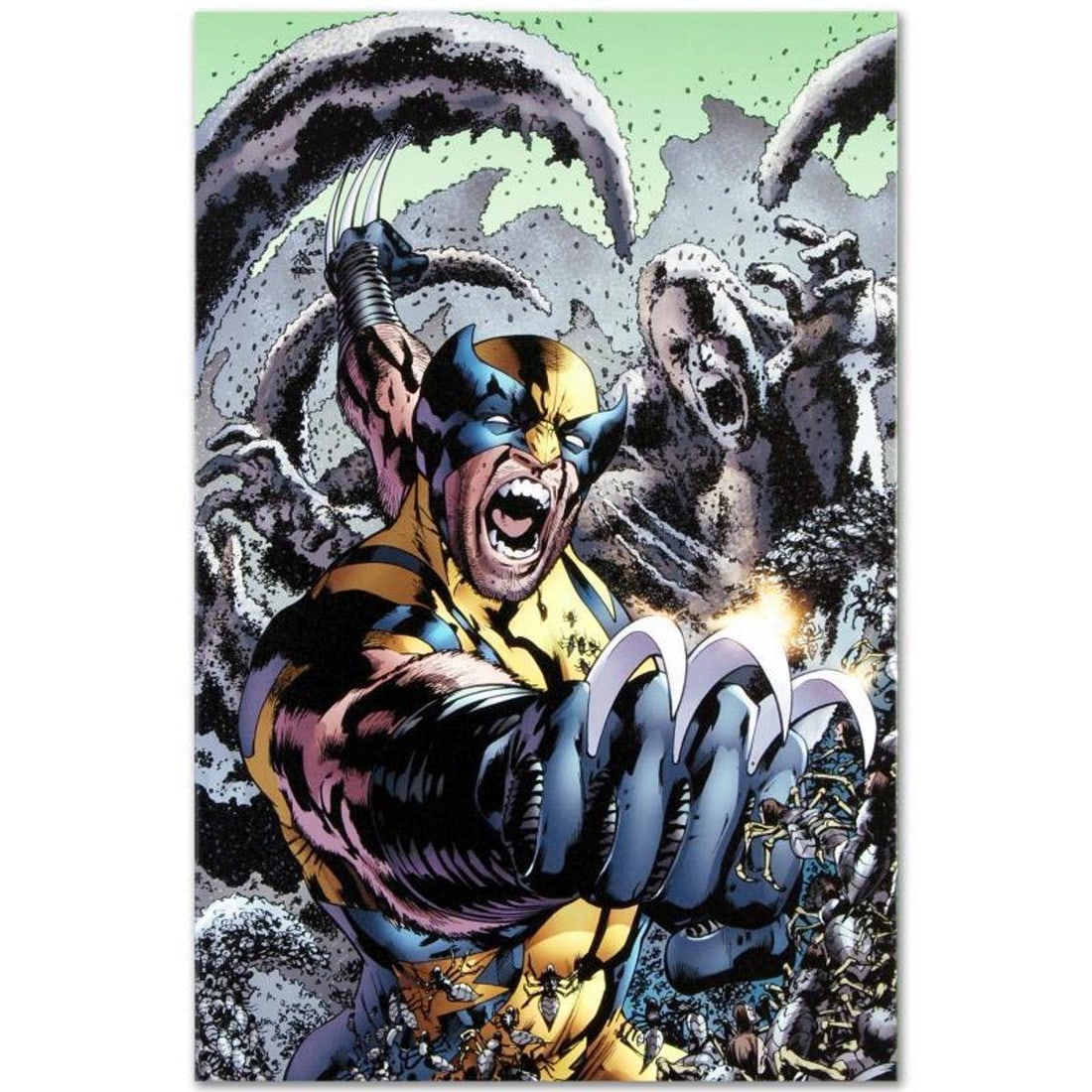 Marvel Comics "Wolverine: The Best There Is #10" Numbered Limited Edition Giclee on Canvas by Bryan: A piece of comic book history, this limited edition, from original art by Bryan Hitch, depicts an adventure packed scene starring Wolverine. British artist Bryan Hitch was inspired by comic books at a