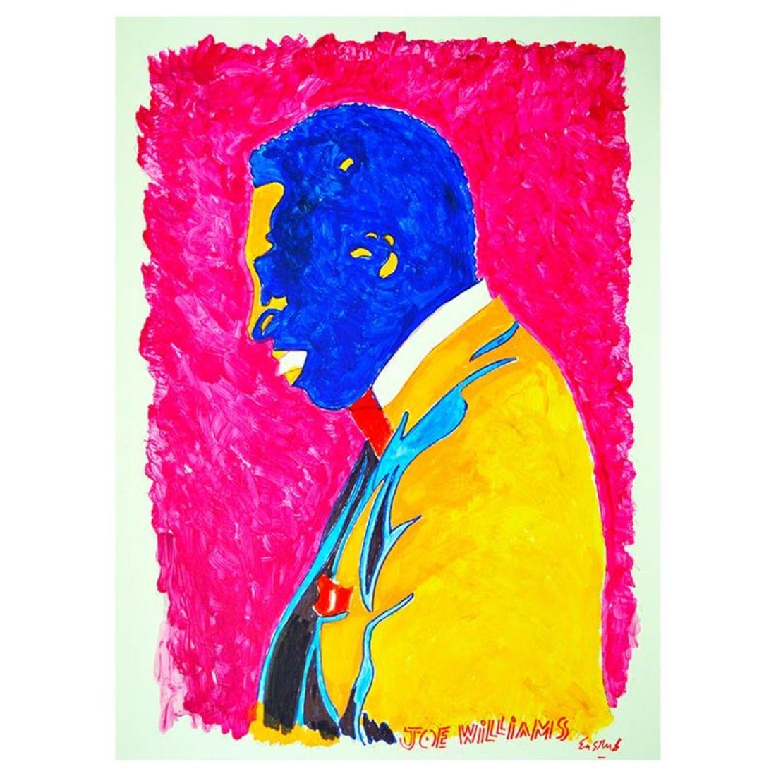 Wayne Ensrud, "Joe Williams" Hand Signed Original Painting with Letter of Authenticity. (1 of 1)