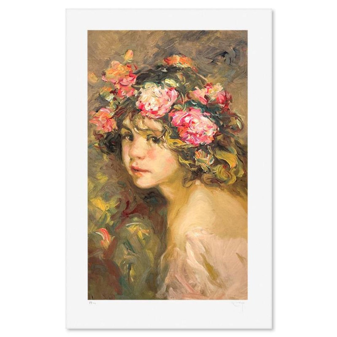 Royo, "Indencia" Limited Edition Printer's Proof Serigraph (24" x 14"), Numbered 1/10 and Hand: Indencia is a limited edition printer's proof serigraph on paper by Royo, numbered 1/10 and hand signed by the artist. Includes Letter of Authenticity. Measures approx. 28" x 18.5" (border), 24" x 14"