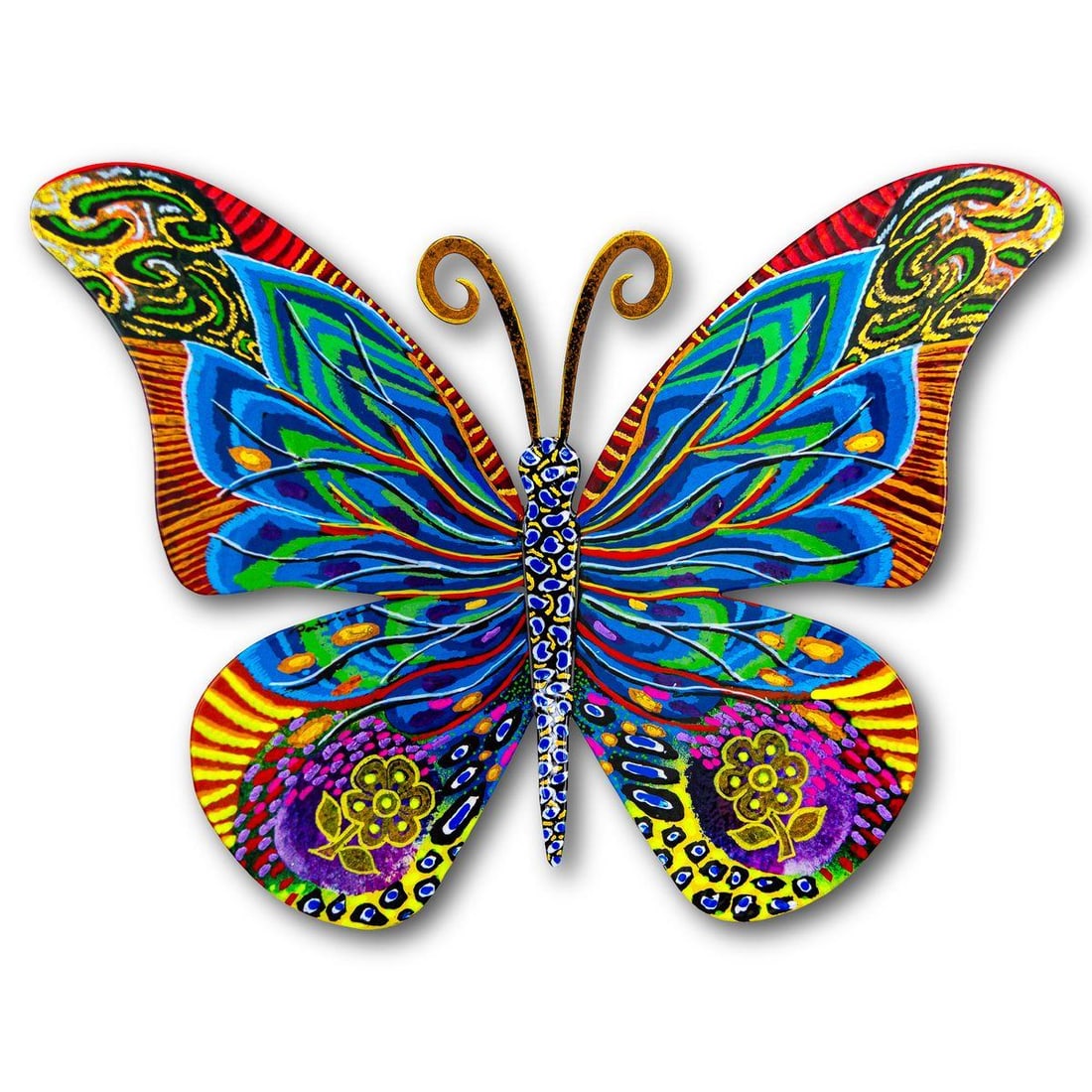 Patricia Govezensky- Original Painting on Cutout Steel "Butterfly": Artist: Patricia Govezensky. Medium: Original Painting on Cutout Steel. Title: Butterfly. Size: 8.5" x 12". Signature: Hand Signed by the artist. Certificate of Authenticity: Is included. Reference#: 