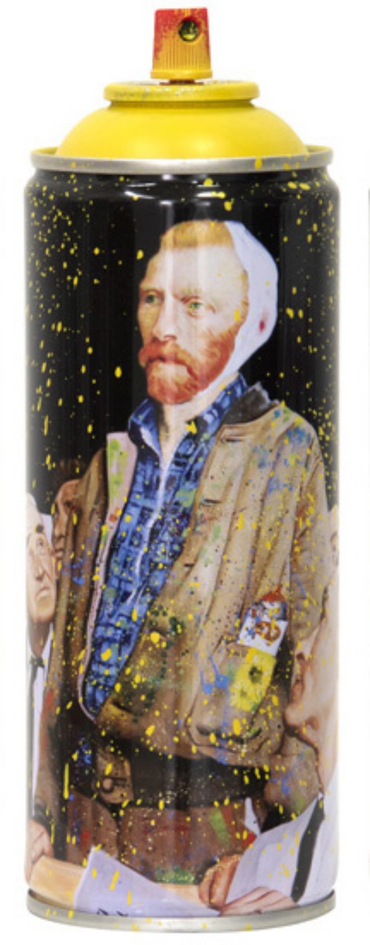 Mr. Brainwash- SPRAY CAN "VAN GOGH, 2020": Artist: Mr. Brainwash. Medium: SPRAY CAN. Title: VAN GOGH, 2020. Size: 7.5" x 2.5". Signature: Numbered and dated. Additional: Cans Include Case. Reference#: 14412.