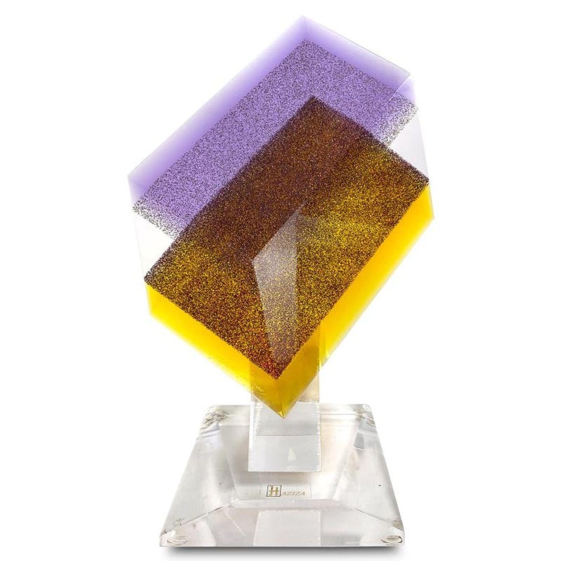 Shlomi Haziza, Acrylic Sculpture, Hand Signed with Letter of Authenticity.: This is an acrylic sculpture by Shlomi Haziza, hand signed by the artist. Includes Letter of Authenticity. Measures approx. 15" x 9.5" x 6". There are minor scratches to the piece.