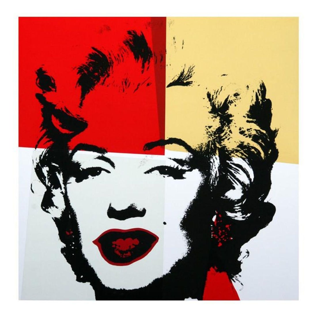 Andy Warhol "Golden Marilyn 11.38" Limited Edition Silk Screen Print from Sunday B Morning.: Golden Marilyn 11.38 is a limited edition silk screen print on museum board from Sunday B Morning featuring the works of Andy Warhol. The piece is stamped in blue on the back with "Published by Sunday