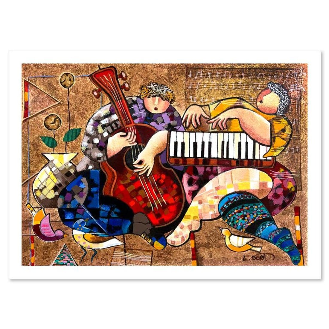 Dorit Levi, "Folklore" Limited Edition Serigraph, Hand Signed and Numbered with Letter of: Folklore is a limited edition serigraph on paper by Dorit Levi. The piece comes hand signed by the artist, numbered, and with a letter of authenticity. Measures approximately 14" x 19". Reference#: 91