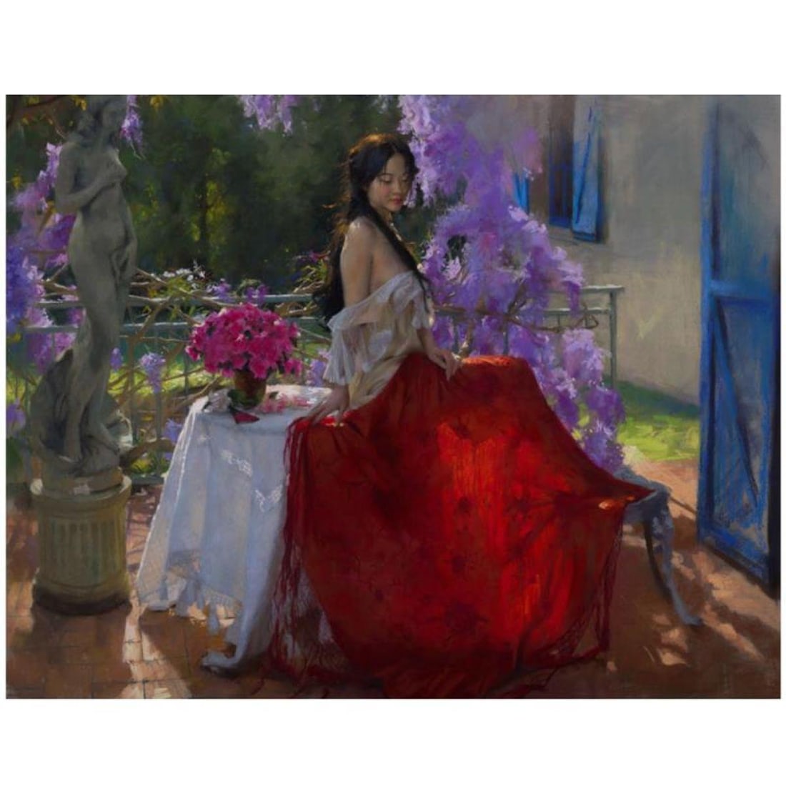 Vicente Romero, "A Magical Moment" Hand Signed Limited Edition Giclee on Canvas with Certificate of (1 of 2)