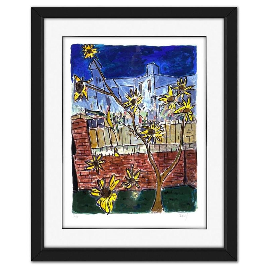 Bob Dylan, "Sunflower (Dark Blue)" Framed Limited Edition, Numbered PP 1/2 and Hand Signed with: Sunflower (Dark Blue) is a limited edition printer's proof giclee on paper by Bob Dylan, numbered PP 1/2 and hand signed by the artist. This piece comes custom framed. Includes Letter of Authenticity.