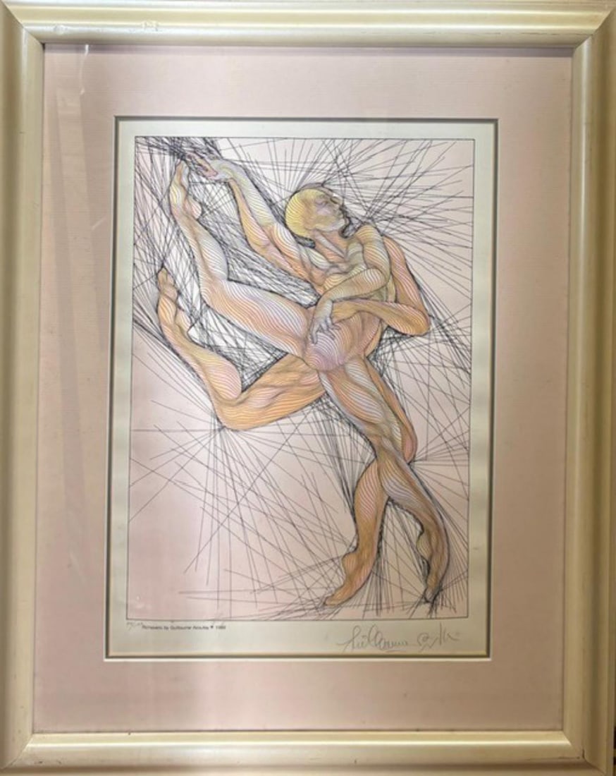 Guillaume Azoulay- Lthograph on paper: Artist: Guillaume Azoulay. Medium: Lthograph on paper. Measures approx. 20" x 34" (framed). Signature: Hand Signed. Reference#: 27918.