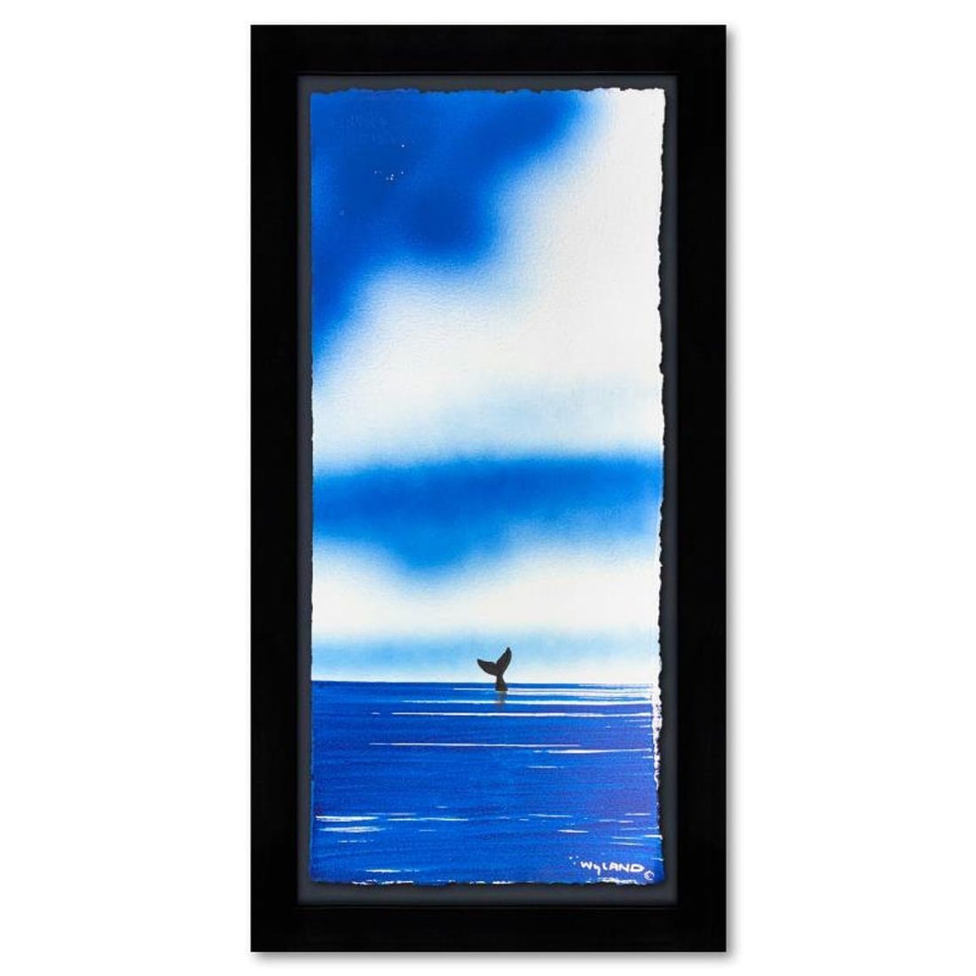 Wyland, "Fluke" Framed, Hand Signed Original Painting with Letter of Authenticity. (1 of 4)