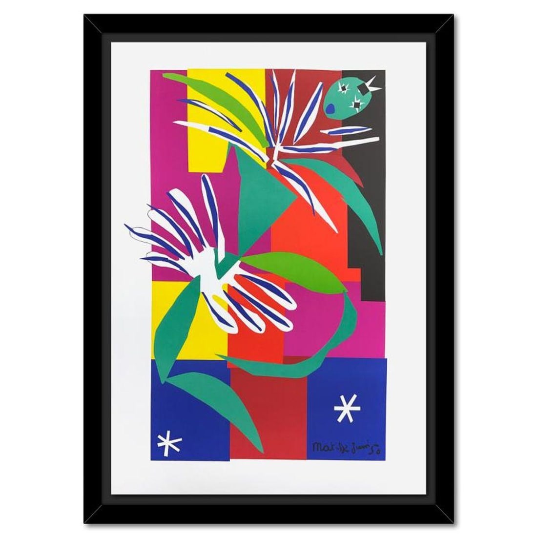 Henri Matisse 1869-1954 (After), "Danseuse Creole" Framed Limited Edition Lithograph with: Danseuse Creole is a limited edition lithograph by Henri Matisse (1869-1954), bearing the plate signature of the artist. This piece comes from an edition of 200 authorized by the Matisse Estate; the e