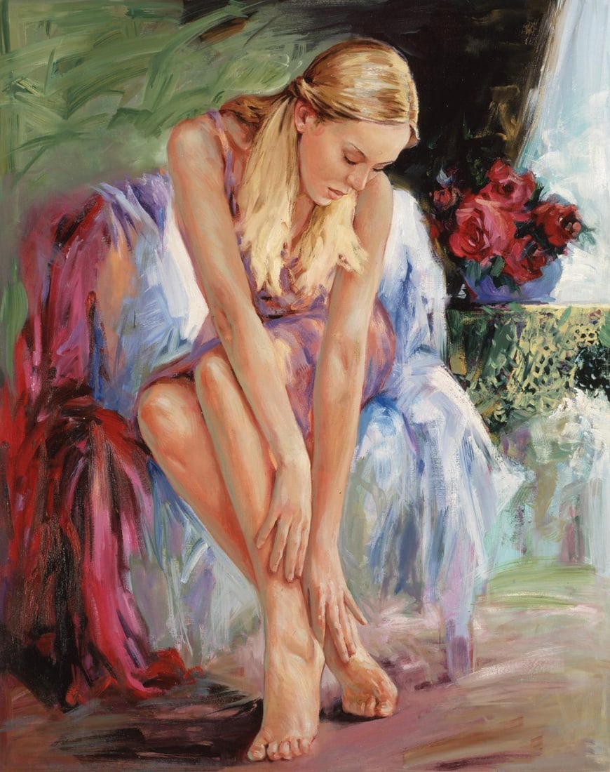 Igor Semeko- Original Giclee on Canvas "Bella": Artist: Igor Semeko. Medium: Original Giclee on Canvas. Title: Bella. Size: 30" x 24". Signature: Hand Signed by the Artist. Certificate of Authenticity: From the publisher. Reference#: 20856.