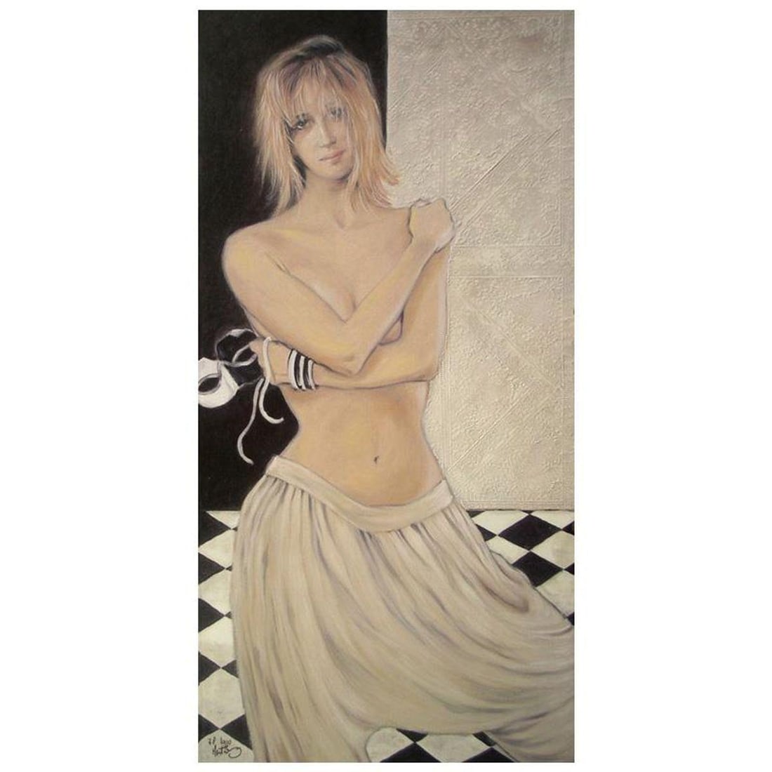 Jean-Paul Loppo Martinez, "Noir et Blanc" Limited Edition Textured Giclee on Board, Numbered and: Noir et Blanc is a limited edition textured giclee on board by Jean-Paul Loppo Martinez, numbered 12/150 and hand signed by the artist. Includes Letter of Authenticity. Measures approx. 17.5" x 35.5" 