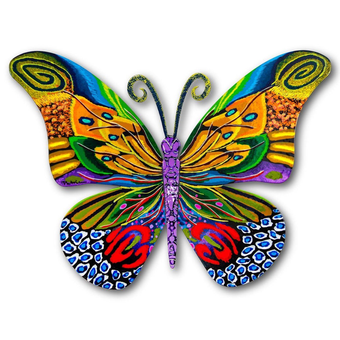 Patricia Govezensky- Original Painting on Cutout Steel "Butterfly" (1 of 2)