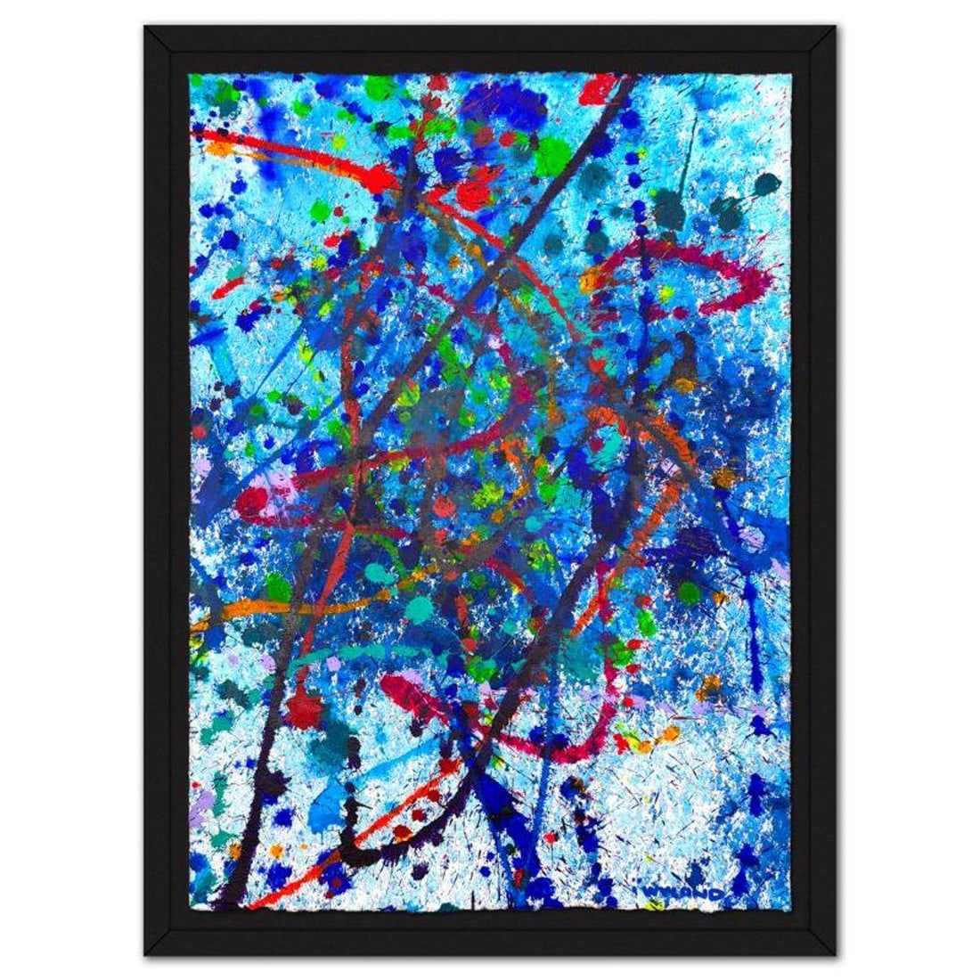 Wyland, Framed Original Watercolor Painting, Hand Signed with Letter of Authenticity.: This is an original watercolor painting on paper by Wyland, hand signed by the artist. This piece comes custom framed. Includes Letter of Authenticity. Measures approx. 48" x 34" (frame), 40" x 26" (i