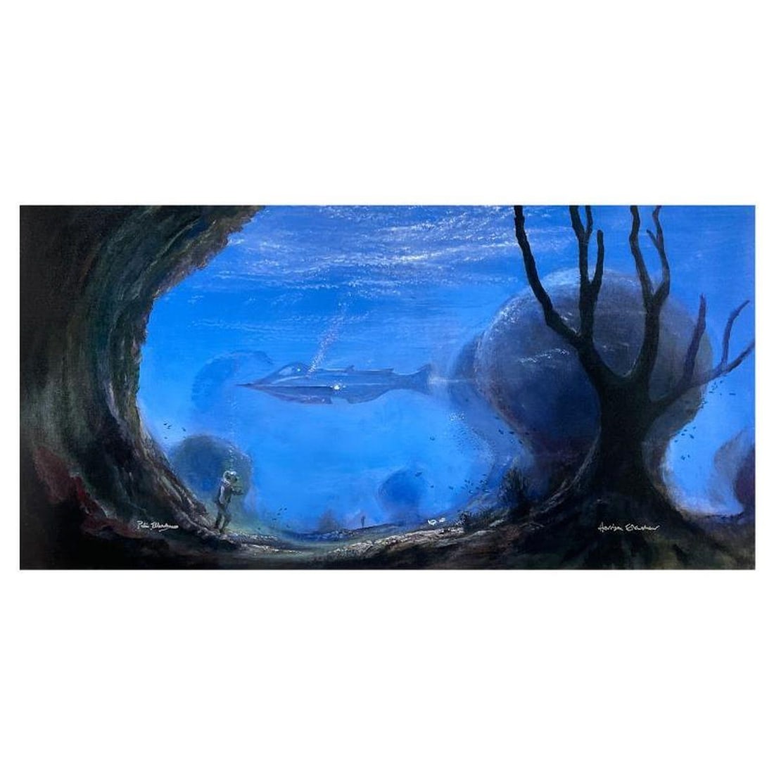 Peter (1913-2007) & Harrison Ellenshaw, "20,000 Leagues" Limited Edition Proof on Canvas from Disney: 20,000 Leagues is a limited edition proof giclee on canvas by Peter (1913-2007) and Harrison Ellenshaw, numbered and hand signed by the artists. This piece is licensed by Disney Fine Art. Includes Let