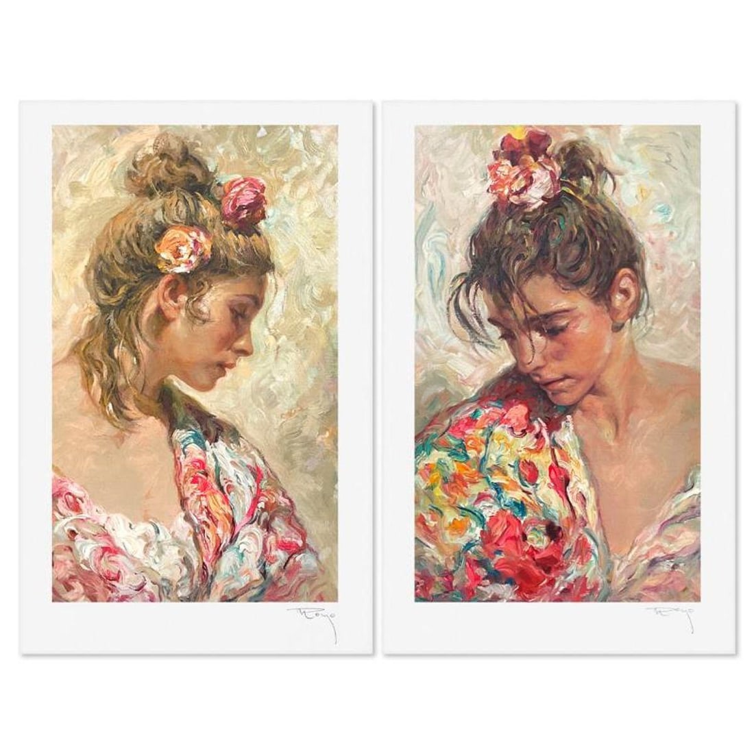 Royo, "Shall (Suite)" Limited Edition Printer's Proof Serigraph, Numbered and Hand Signed with: Shall (Suite) is a 2-piece limited edition printer's proof serigraph on paper by Royo. This item consists of the titles, "El Clavales" and "El Matron". Each piece his hand signed by the artist and has
