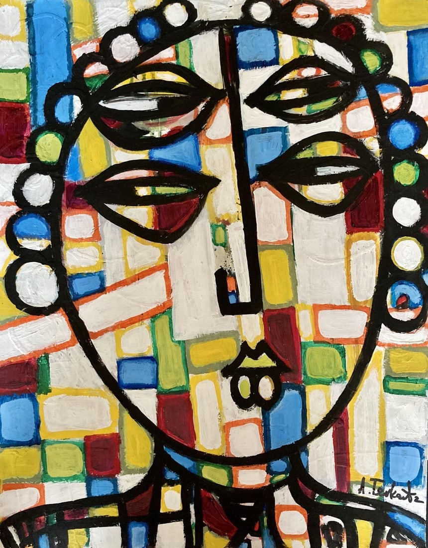 Ara Tevkantz (b. 1956)- Mixed media on paper: Artist: Ara Tevkantz (b. 1956). Medium: Mixed media on paper. Size: 30" x 22". Signature: Signed. Reference#: 24984.