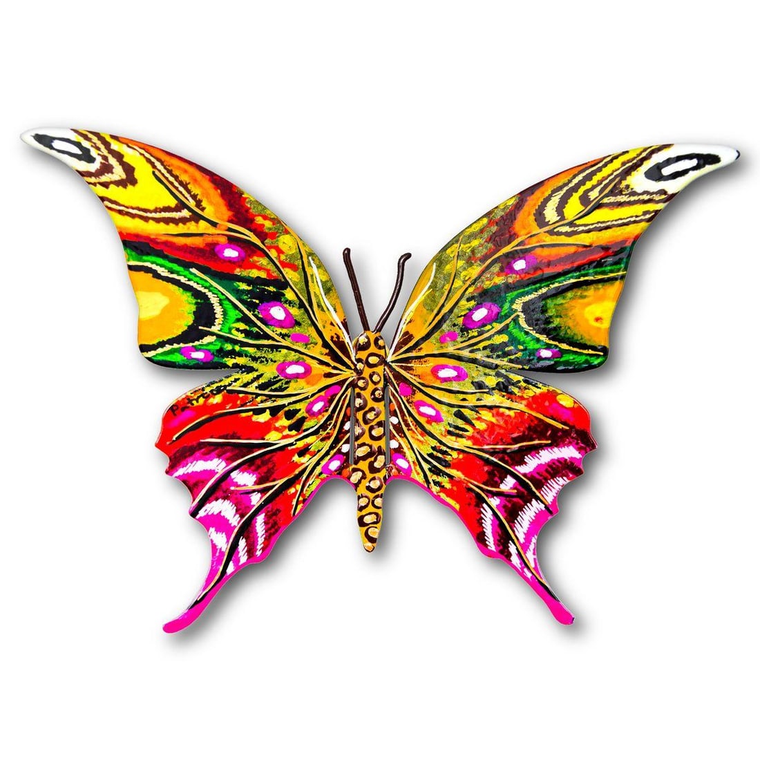 Patricia Govezensky- Original Painting on Cutout Steel "Butterfly": Artist: Patricia Govezensky. Medium: Original Painting on Cutout Steel. Title: Butterfly. Size: 5" x 8". Signature: Hand Signed by the Artist. Certificate of Authenticity: From the publisher. Referenc