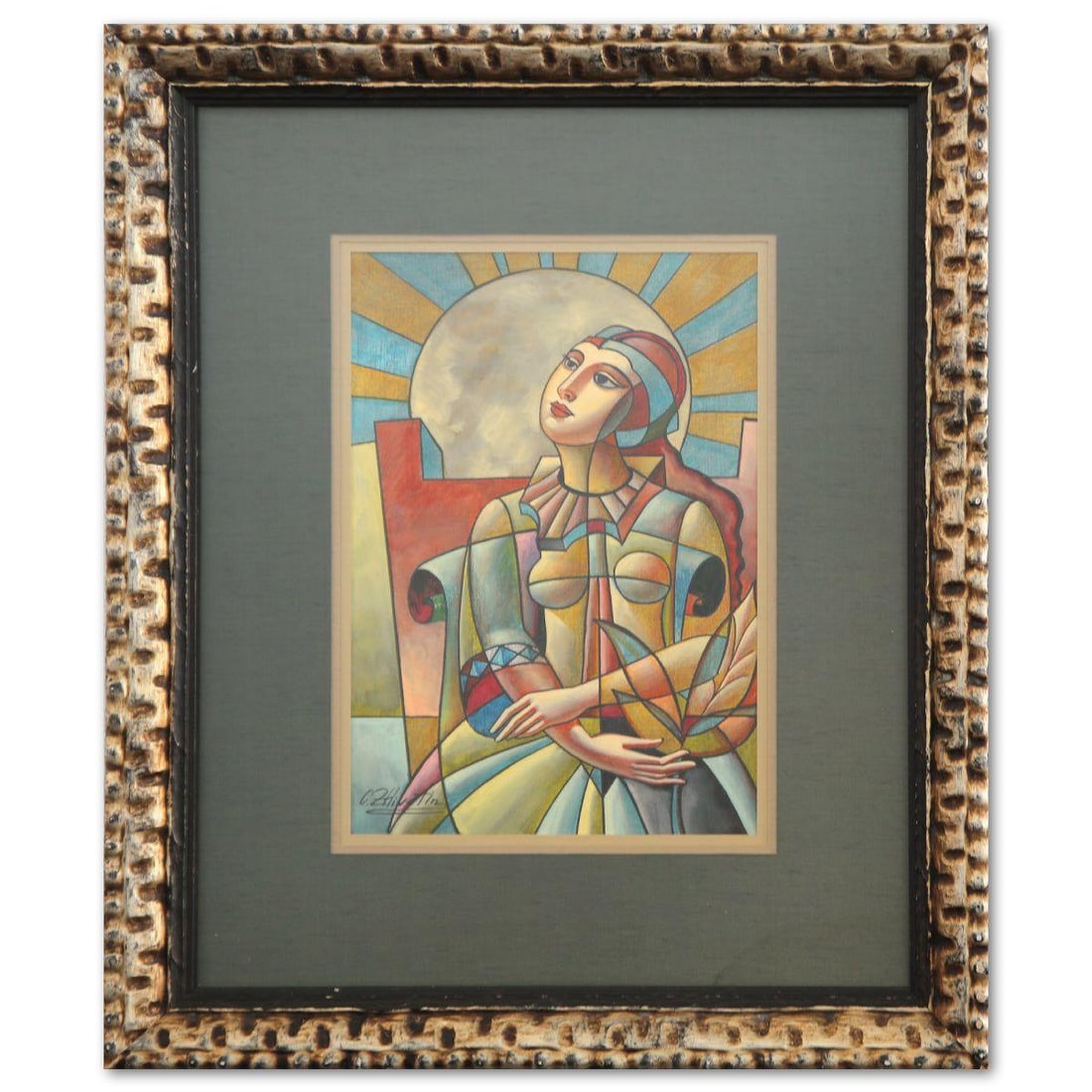 Oleg Zhivetin- Original Mixed Media Drawing: Artist: Oleg Zhivetin. Medium: Original Mixed Media Drawing. Size: 15" x 10". Measures approx. 25" x 20" (framed). Signature: Hand Signed. Reference#: 74490.