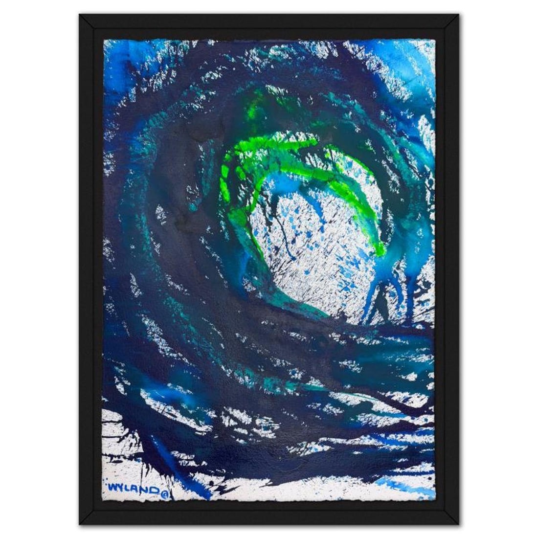 Wyland, Framed Original Watercolor Painting, Hand Signed with Letter of Authenticity.: This is an original watercolor painting on paper by Wyland, hand signed by the artist. This piece comes custom framed. Includes Letter of Authenticity. Measures approx. 48" x 34" (frame), 40" x 26" (i