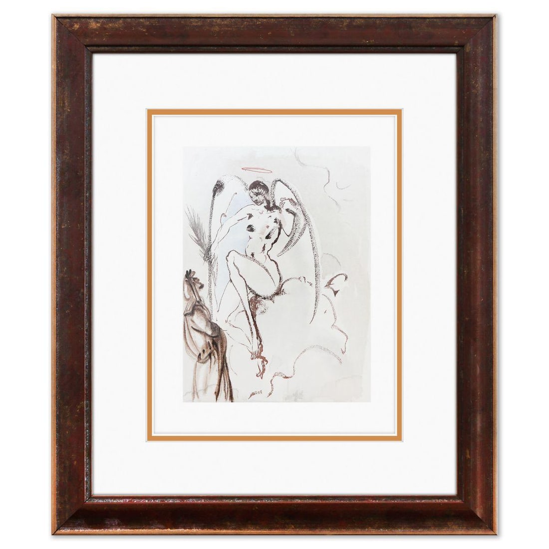 Salvador Dali- Original Color Woodcut on B.F.K. Rives Paper "Paradise 31": Artist: Salvador Dali. Medium: Original Color Woodcut on B.F.K. Rives Paper. Title: Paradise 31. Size: 13" x 10". Measures approx. 20" x 17" (framed). Certificate of Authenticity: Is included. Additio