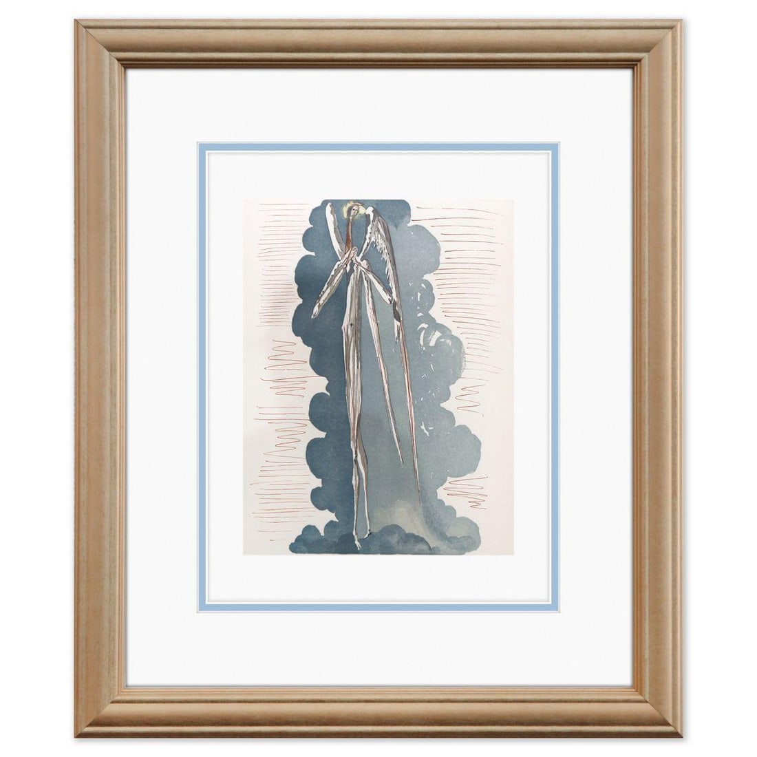 Salvador Dali- Original Color Woodcut on B.F.K. Rives Paper "Paradise 22": Artist: Salvador Dali. Medium: Original Color Woodcut on B.F.K. Rives Paper. Title: Paradise 22. Size: 13" x 10". Measures approx. 19" x 16" (framed). Certificate of Authenticity: Is included. Additio