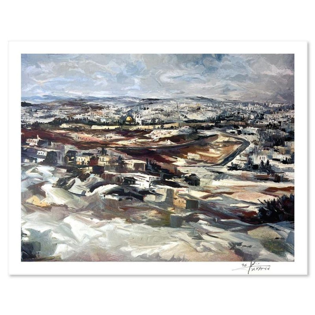 Yitzhak Yamin, Hand Signed, Numbered Limited Edition with Letter of Authenticity.: This is a limited edition on paper by Yitzhak Yamin. The piece comes hand signed by the artist, numbered, and with a letter of authenticity. Measures approximately 21" x 27.5". Reference#: 94057.