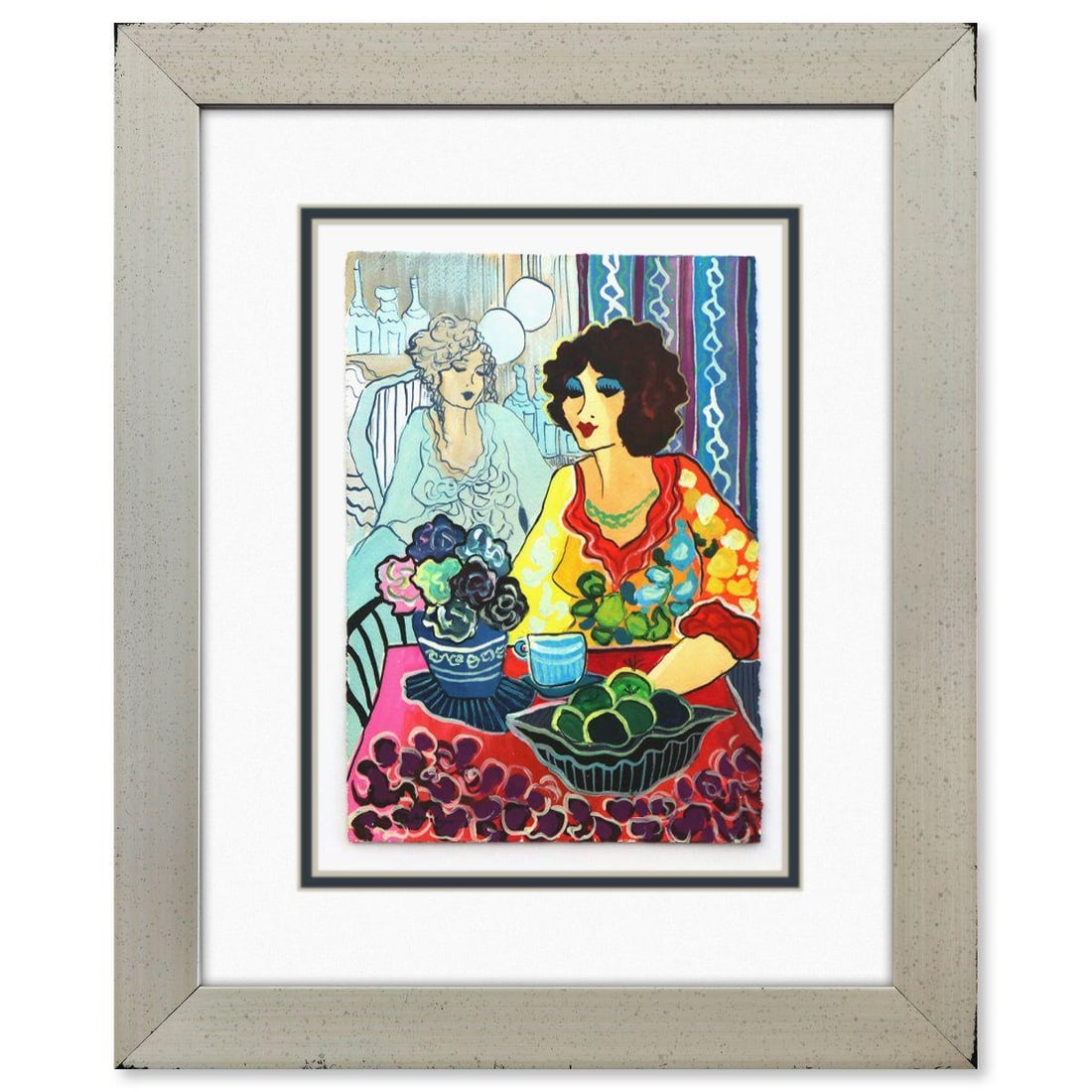 Patricia Govezensky- Original Watercolor "Memory": Artist: Patricia Govezensky. Medium: Original Watercolor. Title: Memory. Size: 11" x 7.5". Measures approx. 19" x 16" (framed). Signature: Hand signed by the artist. Certificate of Authenticity: Is in