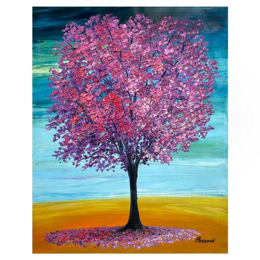 Sabina Abramov, Original Painting on Canvas, Hand Signed with Letter of Authenticity.: This is an original painting on canvas by Sabina Abramov, hand signed by the artist. Includes Letter of Authenticity. Measures approx. 20" x 16" (image).