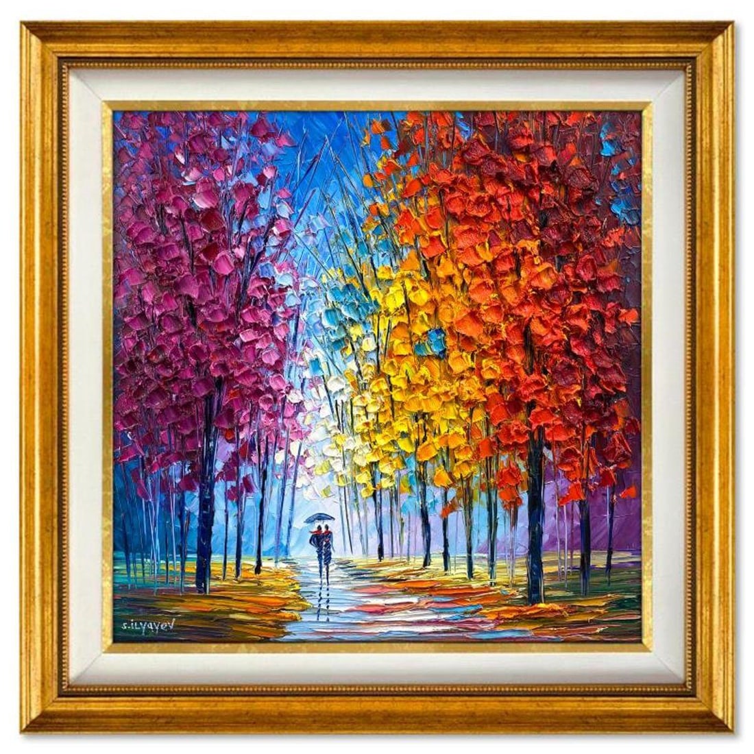 Slava Ilyayev, Framed Original Oil Painting on Canvas, Hand Signed with Letter of Authenticity.: This is an original oil painting on canvas by Slava Ilyayev, hand signed by the artist. This piece comes custom framed. Includes Letter of Authenticity. Measures approx. 30.5" x 30.5" (frame), 23.5" x