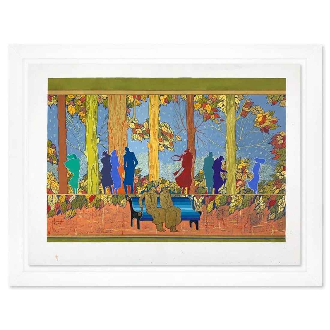 Zina Roitman, Framed Hand Signed Original Painting with Letter of Authenticity.: This is an untitled original painting on paper by Zina Roitman. The piece is hand signed, framed, and comes with a letter of authenticity. Measures approximately 26.5" x 34" (frame), 22.5" x 30" (shee