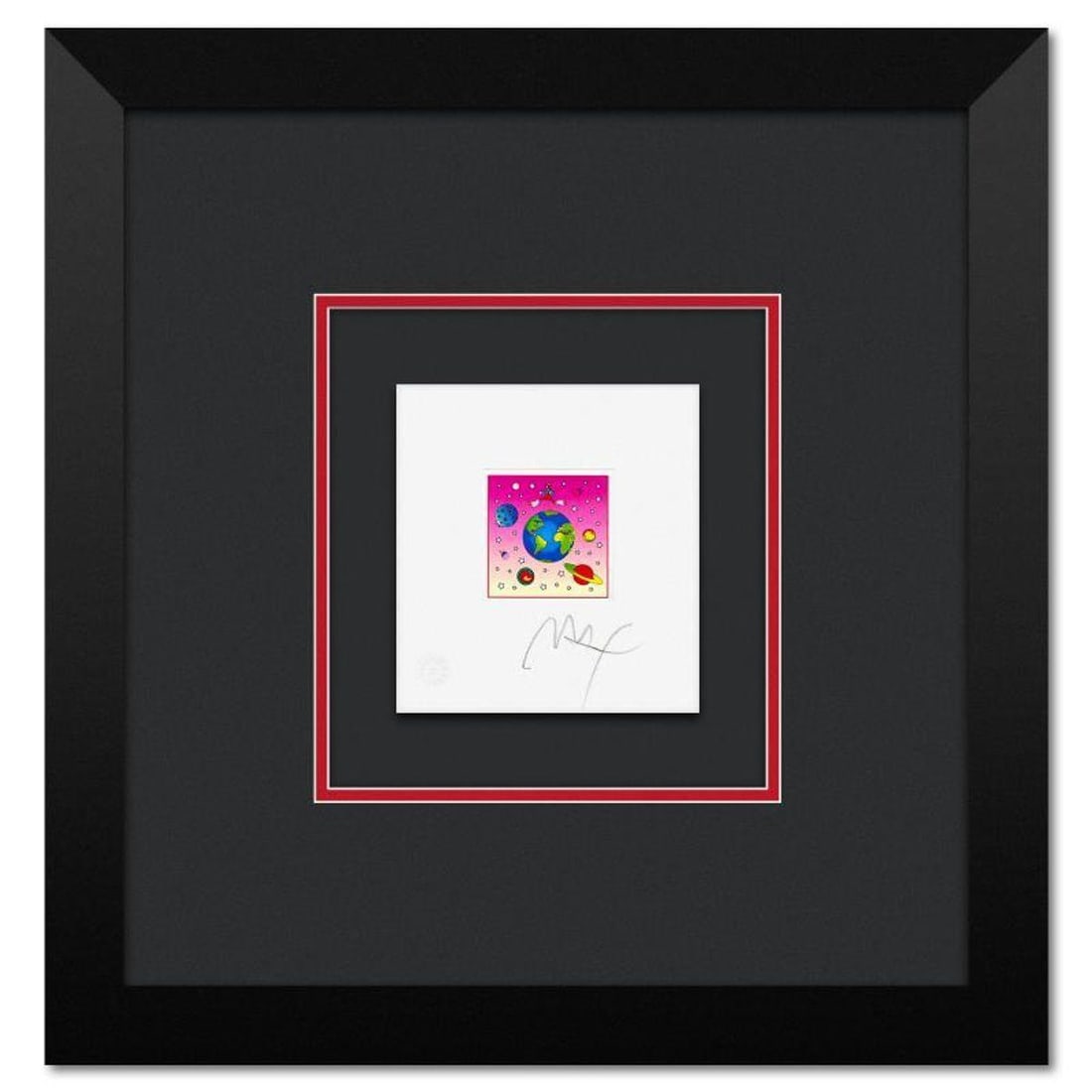 Peter Max, "Cosmic Runner with Planets" Framed Limited Edition Lithograph, Numbered and Hand Signed: Cosmic Runner with Planets is a limited edition lithograph on paper by Peter Max, numbered and hand signed by the artist. This piece comes framed. Includes Certificate of Authenticity from Peter Max S