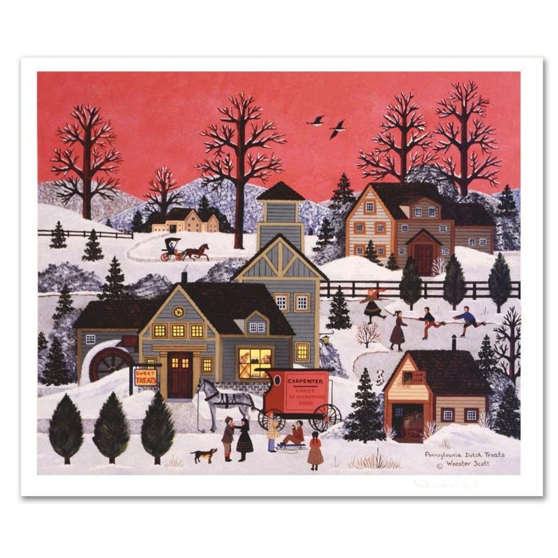 Jane Wooster Scott, "Pennsylvania Dutch Treats" Hand Signed Limited Edition Lithograph with Letter: Pennsylvania Dutch Treats is a limited edition lithograph on paper by Jane Wooster Scott. The piece is hand signed and numbered and comes with a letter of authenticity. Measures approx. 15.5" x 13.5" 