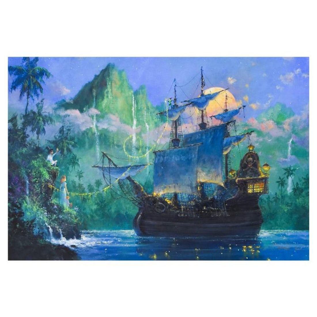 James Coleman, "Pan on Board" Limited Edition on Canvas from Disney Fine Art, Numbered and Hand: Pan on Board is a limited edition giclee on canvas by James Coleman, numbered and hand signed by the artist. This piece is licensed by Disney Fine Art. Includes Letter of Authenticity. Measures approx