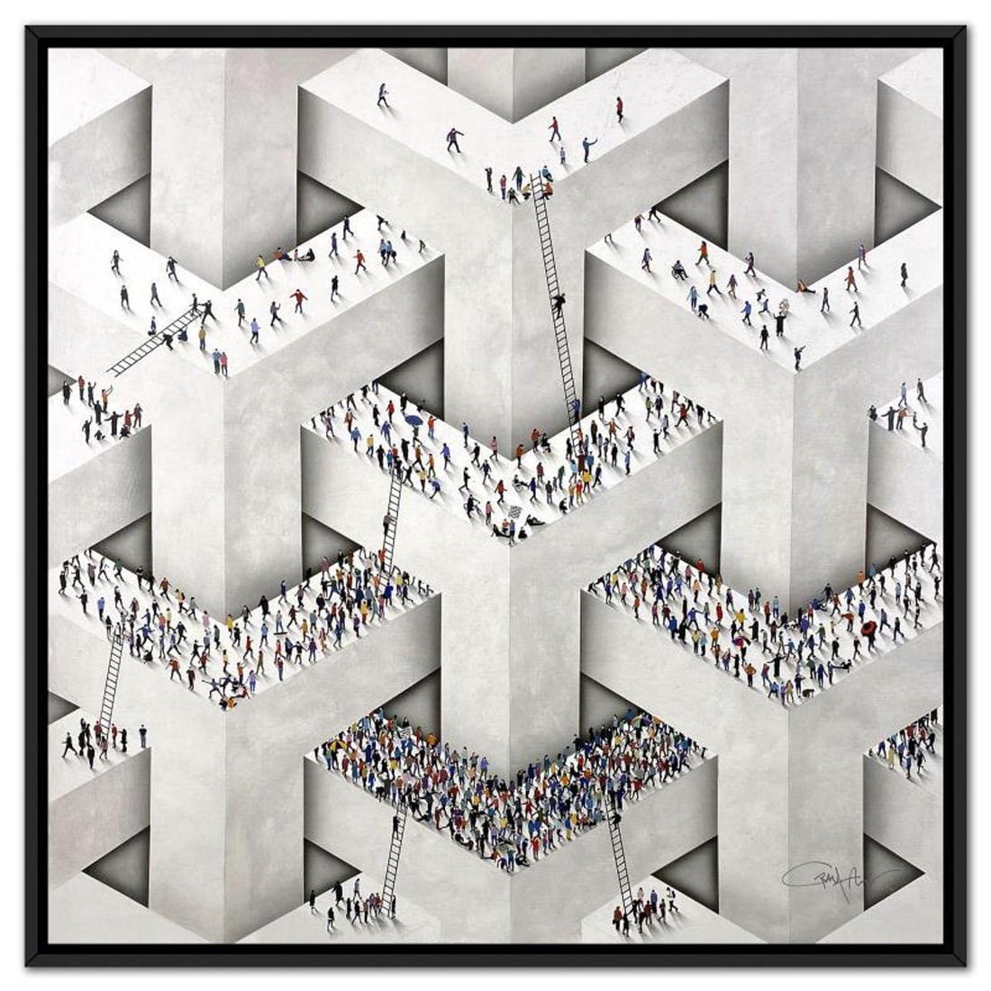 Craig Alan, "Populus: The Crossover" Framed, Hand Signed Limited Edition Canvas with Letter of (1 of 2)