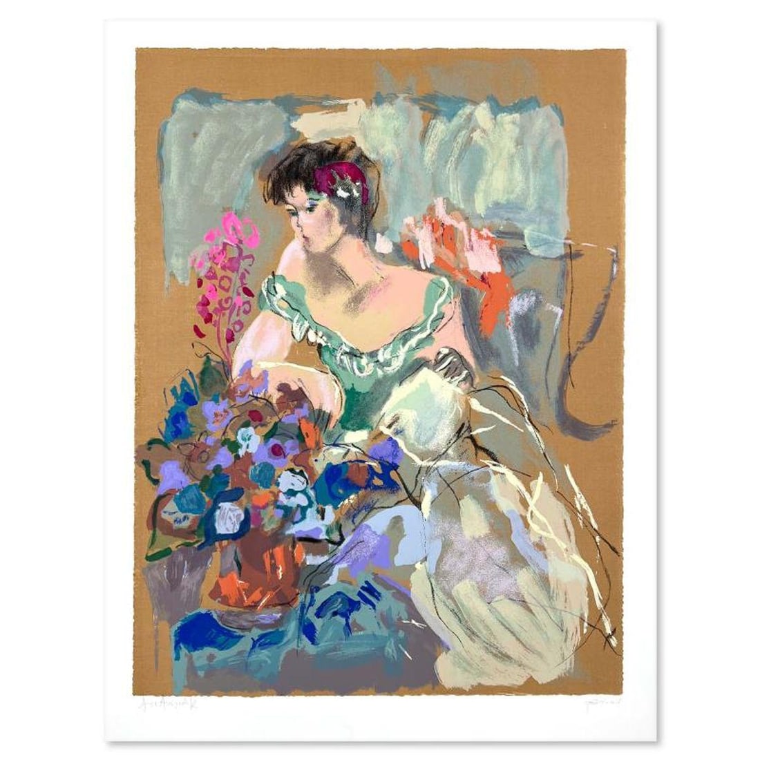 Lea Avizedek, Hand Signed, Numbered Limited Edition with Letter of Authenticity.: This is a limited edition on paper by Lea Avizedek. The piece comes hand signed by the artist, numbered, and with a letter of authenticity. Measures approximately 27" x 20". Reference#: 89757.