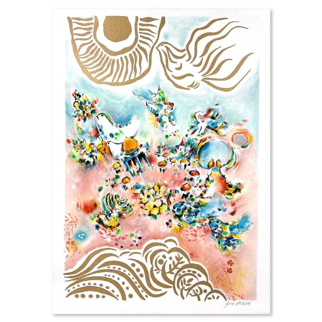 Ben Avram, Hand Signed, Numbered Limited Edition with Letter of Authenticity.: This is a limited edition on paper by Ben Avram. The piece comes hand signed by the artist, numbered, and with a letter of authenticity. Measures approximately 24" x 16.5". Reference#: 89778.