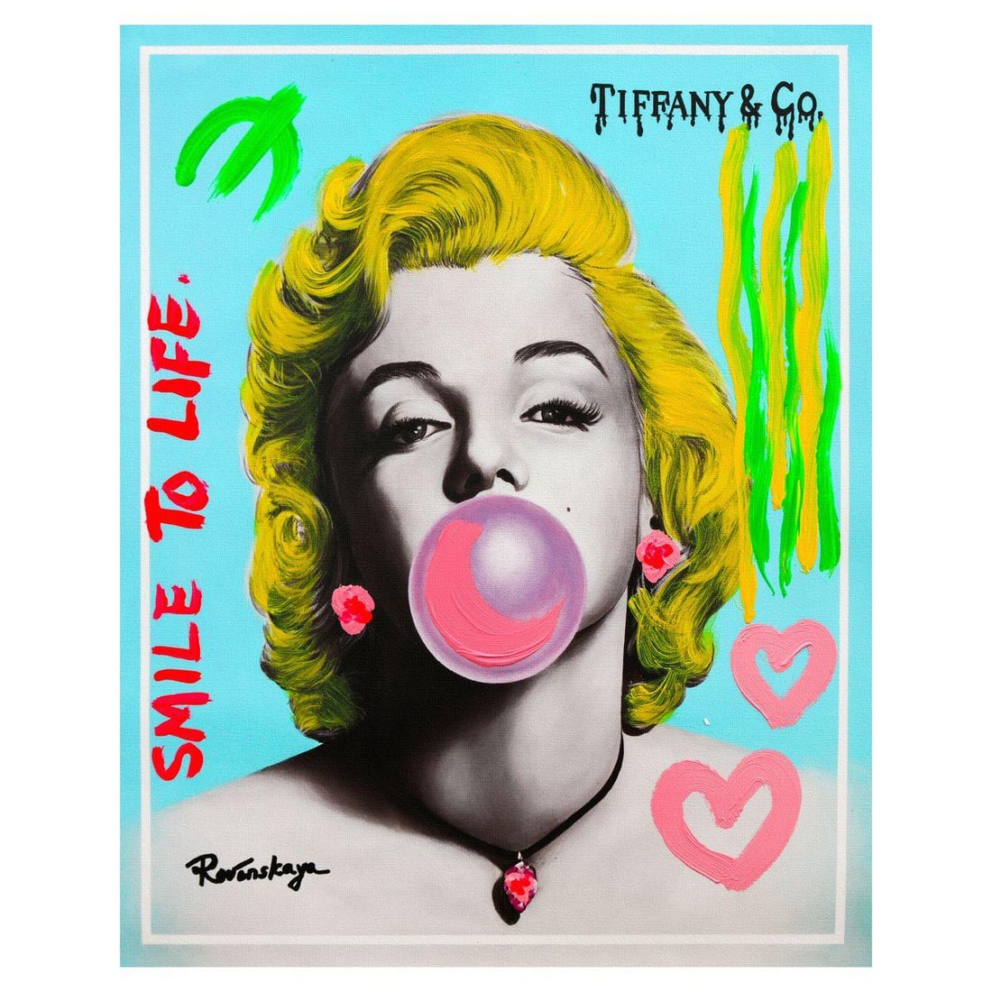 Nastya Rovenskaya- Mixed Media on Canvas "Bubble Gum" (1 of 2)