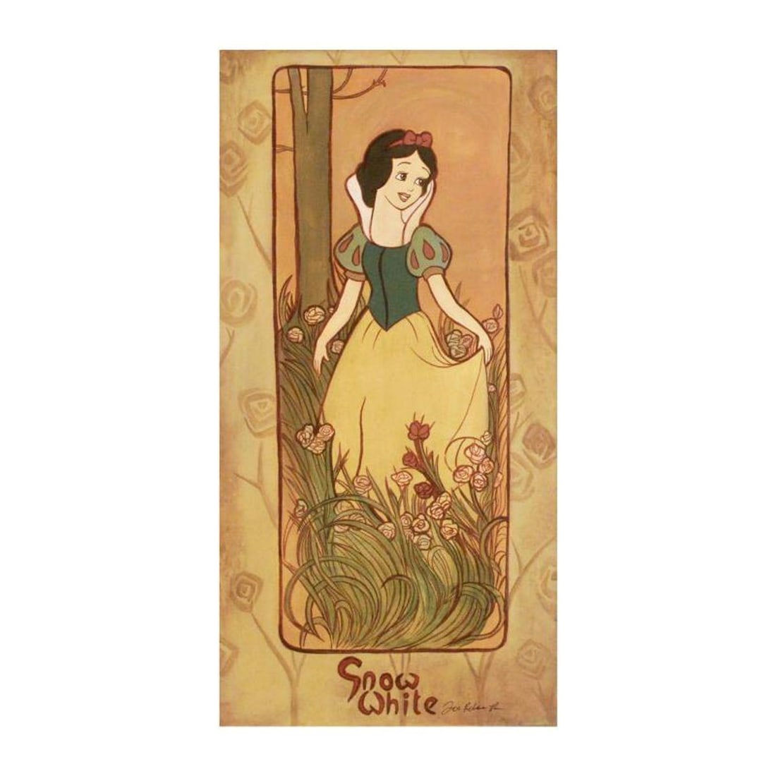 Tricia Buchanan-Benson, "Snow White" from a Sold-Out Limited Edition on Canvas from Disney Fine Art,: Snow White is from a sold-out limited edition giclee on canvas by Tricia Buchanan-Benson, numbered and hand signed by the artist. This piece is licensed by Disney Fine Art. Includes Letter of Authenti