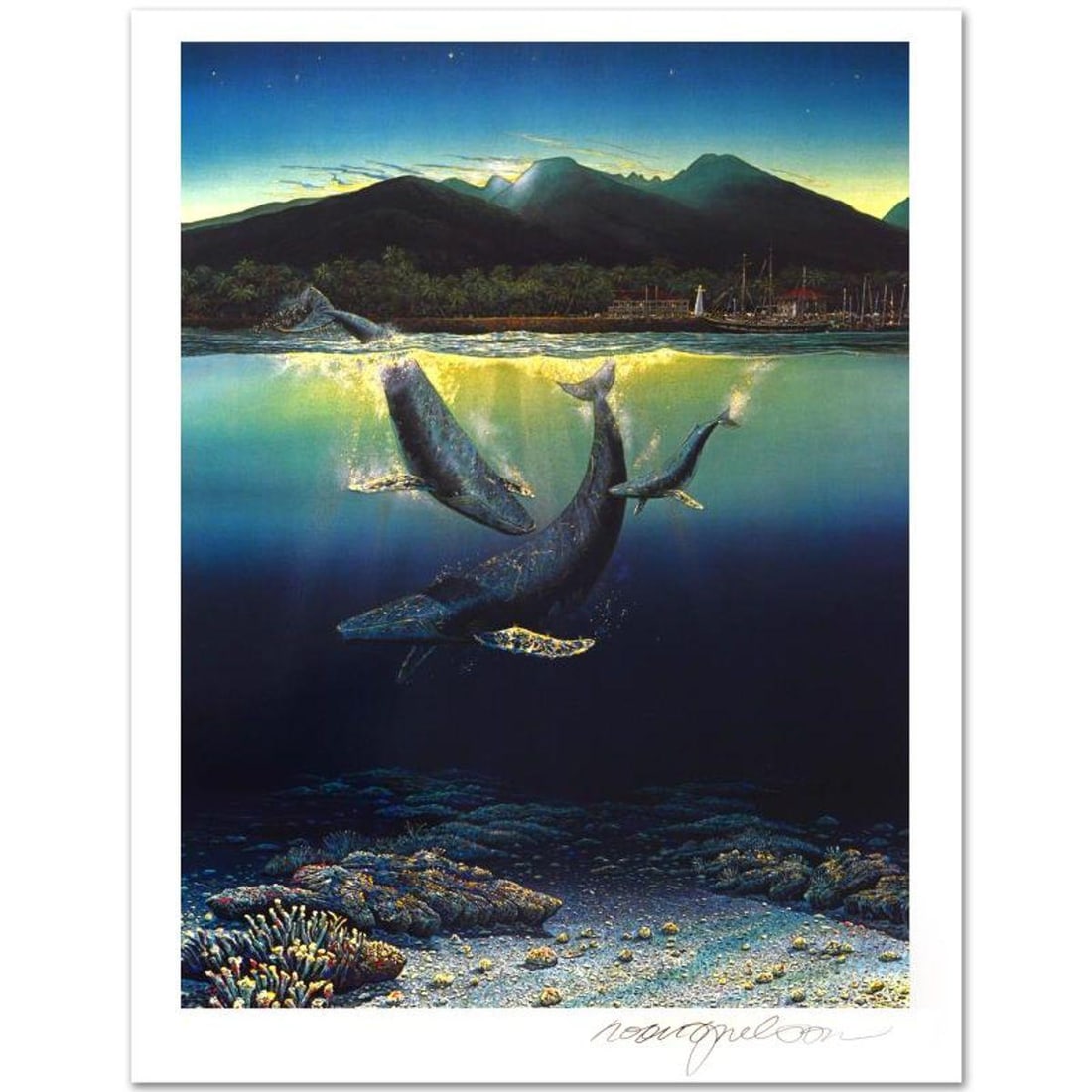Robert Lyn Nelson, "Two Worlds" Limited Edition Mixed Media, Numbered and Hand Signed with Letter of: Captivating audiences worldwide, Nelson dazzles all with his incredible use of color and depth. "Two Worlds" is a limited edition mixed media on paper, numbered and hand signed by the artist! Includes