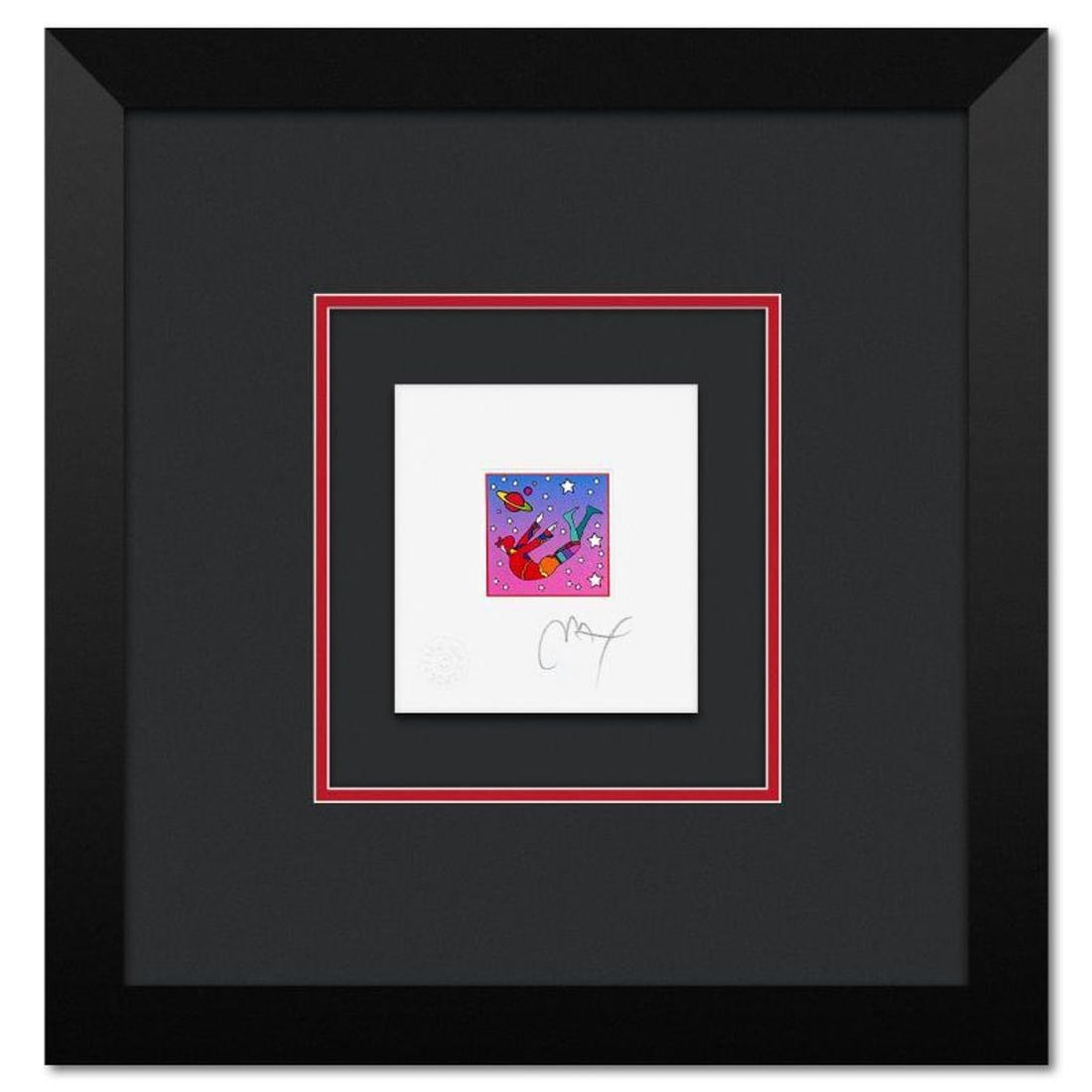 Peter Max, "Cosmic Flyer in Space Ver. II" Framed Limited Edition Lithograph, Numbered and Hand: Cosmic Flyer in Space Ver. II is a limited edition lithograph on paper by Peter Max, numbered and hand signed by the artist. This piece comes framed. Includes Certificate of Authenticity from Peter Ma