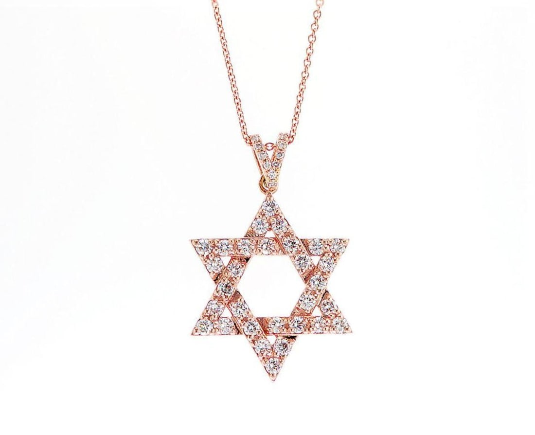 14kt Rose Gold 1.1ctw Diamond Pendant: Jewelry Description Description: One 14k rose gold pendant, set with lab grown diamond. Jewelry Weight: 4.85 Grs Total Diamonds Weight: 1.1 Cts Precious Metal: 14kt Rose Gold Certificate Number: DSL- 