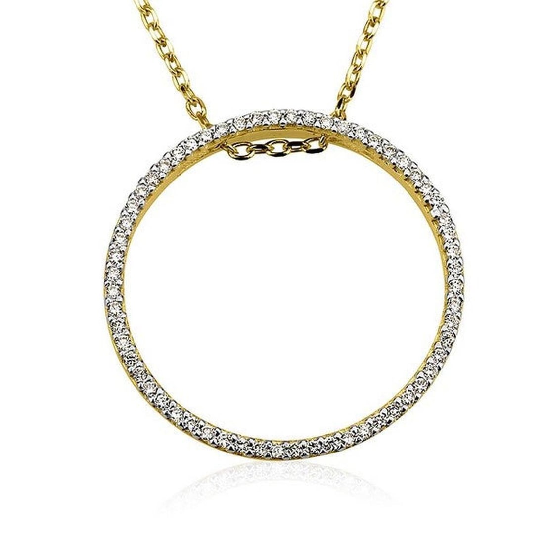 14kt Yellow Gold 0.34ctw Diamond Pendant: One 14k yellow gold pendant Jewelry Weight: 3.8Grs Total Diamonds Weight: 0.34Cts Main Stones Description: Quantity: 58 Cut and shape: Round Carats Weight: 0.34 Clarity: VS Color: F DSL Appraised. Cer