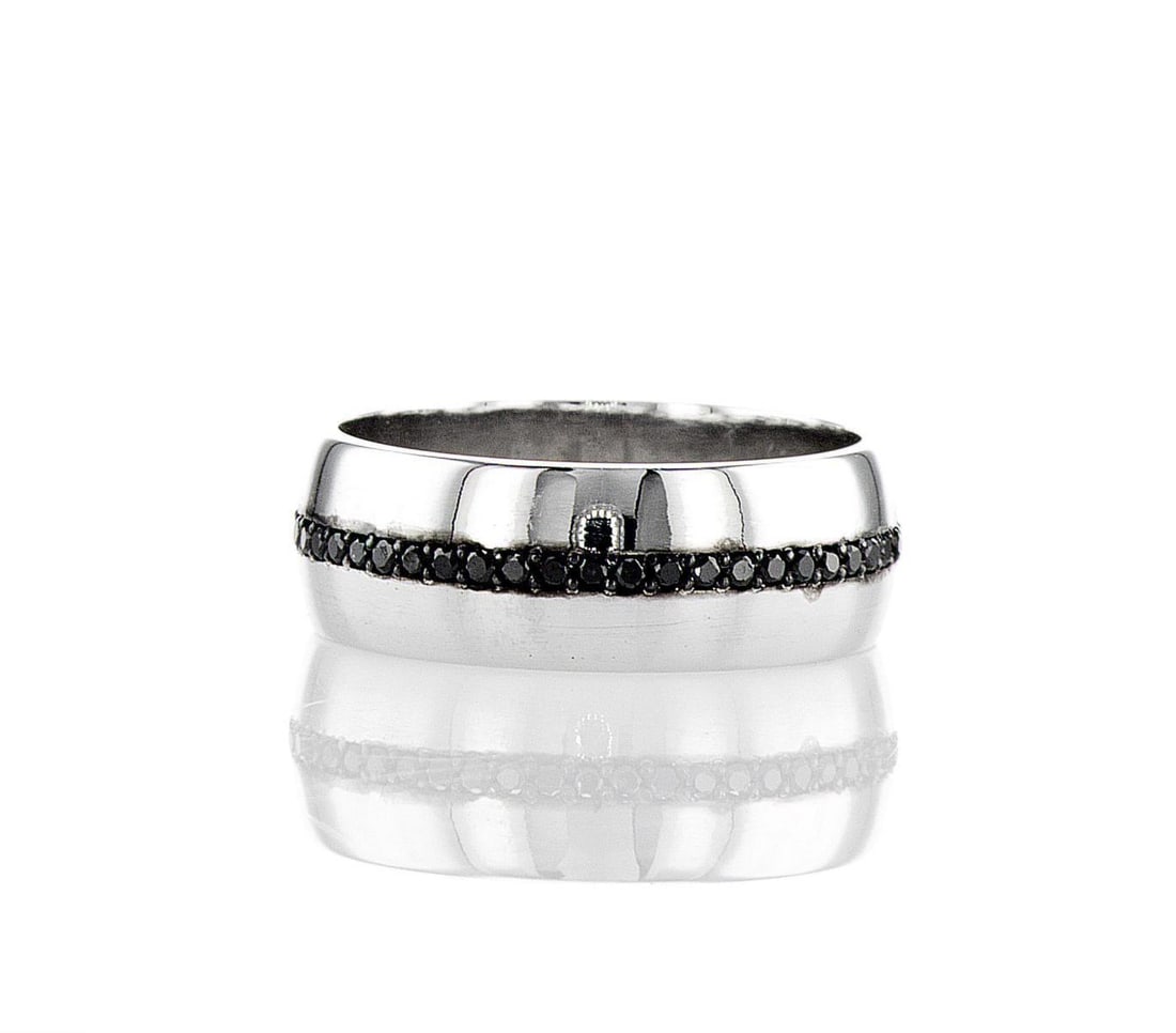 14kt White Gold 0.5ctw Diamond Ring: Jewelry Description Description: One 14k white gold ring, set with natural diamonds. Jewelry Weight: 7.92 Grs Total Diamonds Weight: 0.5 Cts Precious Metal: 14kt White Gold Certificate Number: DSL- 44