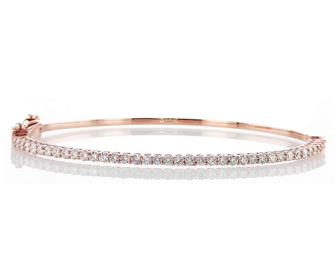 14kt Rose Gold 1.27ctw Diamond Bracelet: Jewelry Description Description: One 14k rose gold bracelet, set with lab grown diamonds. Jewelry Weight: 8.74 Grs Total Diamonds Weight: 1.27 Cts Precious Metal: 14kt Rose Gold Certificate Number: DS