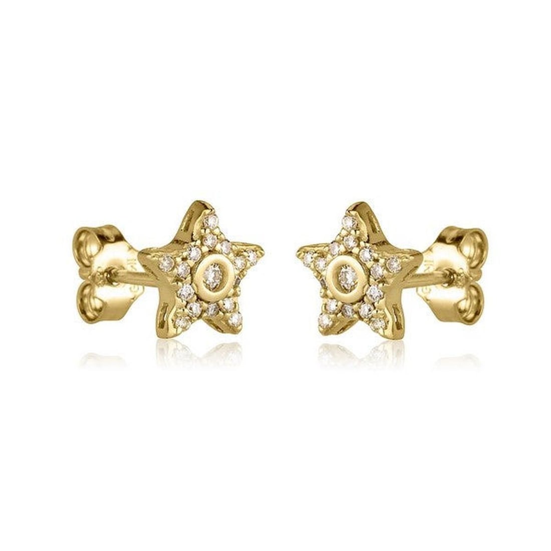 14kt Yellow Gold 0.19ctw Diamond Earrings: One pair of 14k yellow gold earrings Jewelry Weight: 1.5Grs Total Diamonds Weight: 0.19Cts Main Stones Description: Quantity: 32 Cut and shape: Round Carats Weight: 0.19 Clarity: VS Color: F DSL Appra