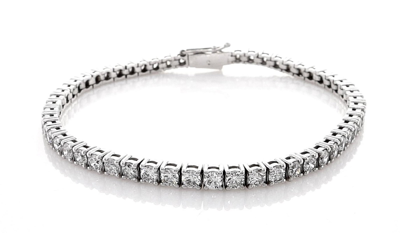 14kt White Gold 5.7ctw Diamond Bracelet (1 of 5)
