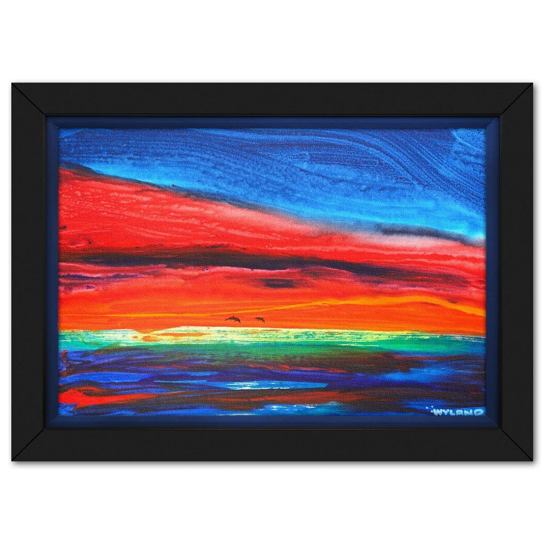 Wyland- Original Painting on Canvas "Untitled": Artist: Wyland. Medium: Original Painting on Canvas. Title: Untitled. Size: 24" x 36". Measures approx. 32" x 44" (framed). Signature: Hand signed by the artist. Certificate of Authenticity: Is includ