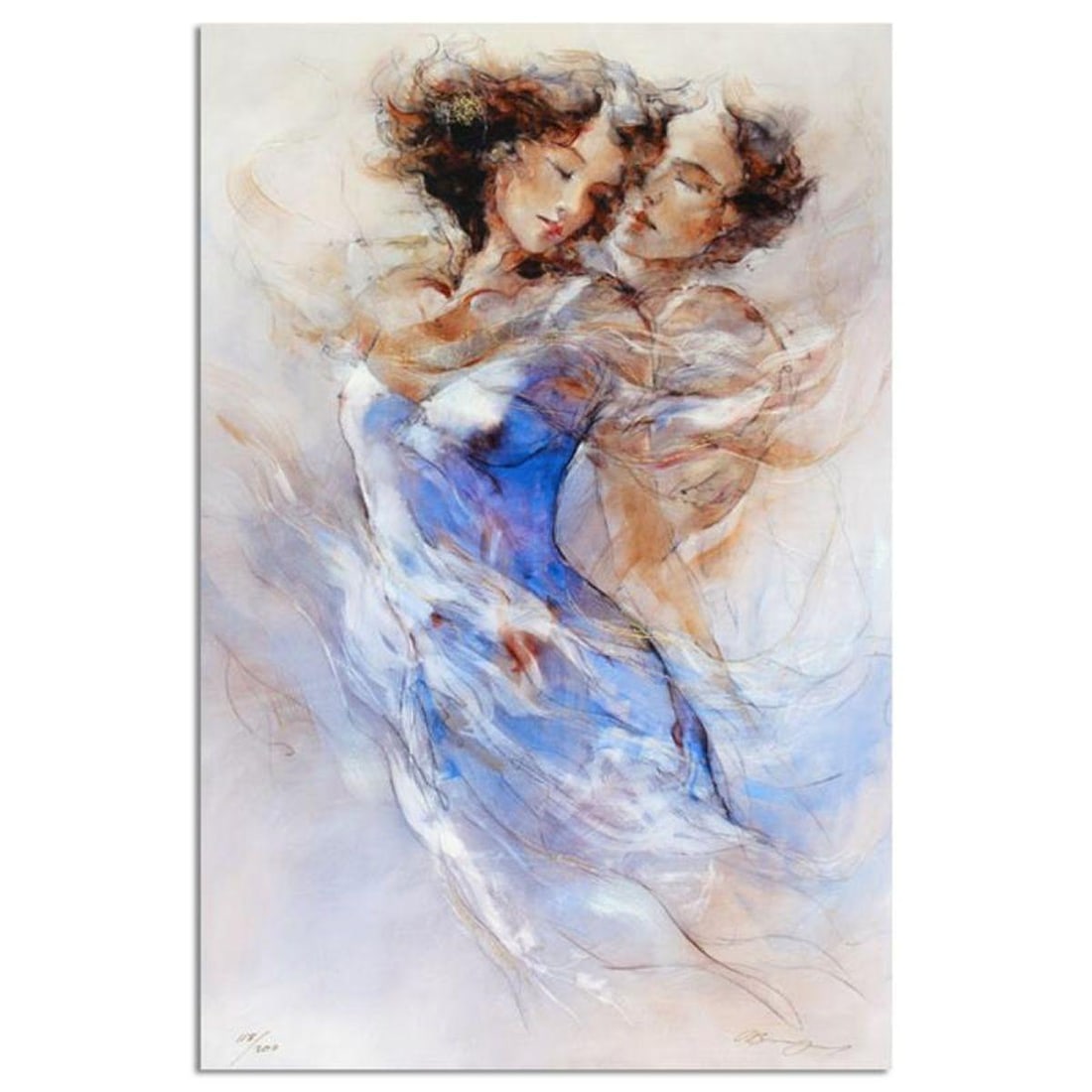 Gary Benfield, "Ardent Love" Limited Edition on Canvas with Goldleaf Accents, Numbered and Hand (1 of 1)